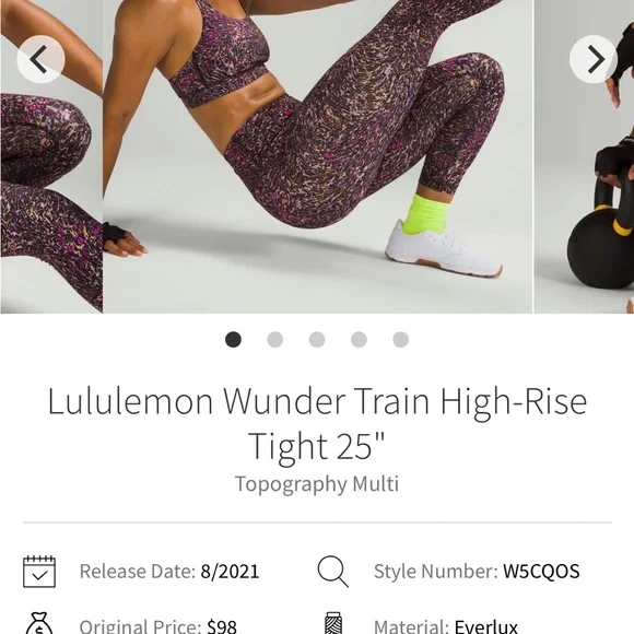 Lululemon Wunder Train High-Rise Tight 25” - Picture 8 of 8